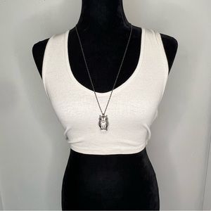 Zara off white crop tank - Medium